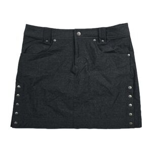 Athleta Take A Hike Skirt Women's Size 6 Dark‎ Gray Snap Button Side Vents